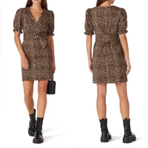Marissa Webb Women’s Animal Print Mini Dress sz 0 - Picture 8 of 9